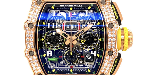 Richard mille rose deals gold diamond